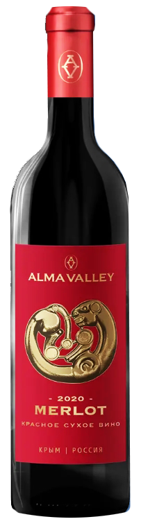 картинка Вино сортовое сухое красное Мерло Альма Велли 0,75 л от магазина Winner