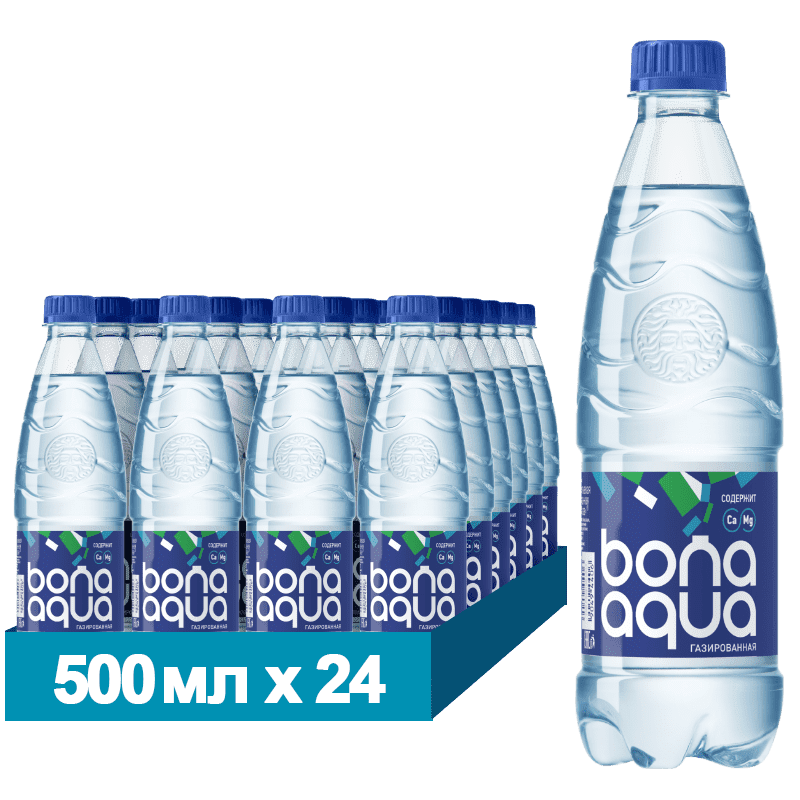 картинка Вода БонАква газ (0,5 л * 24 бут) пластик от магазина Winner